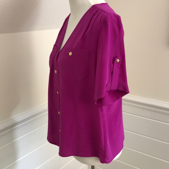 Amanda Uprichard Silk Button-Down Shirt - USA made - Picture 3 of 8